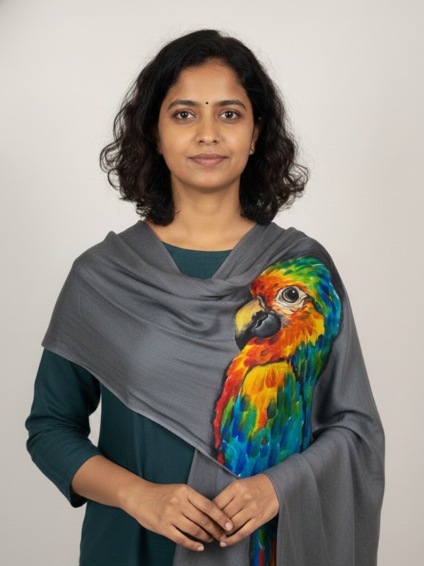 Pure silk hand painted stoles with tessels