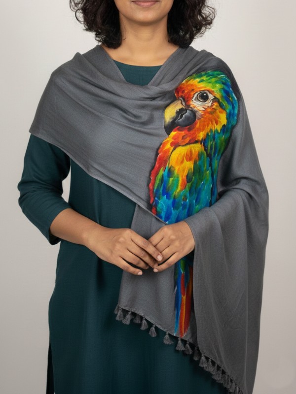 Pure silk hand painted stoles with tessels