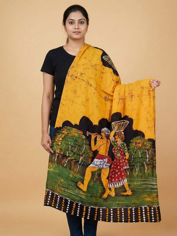 Hand painted thick cotton shawls